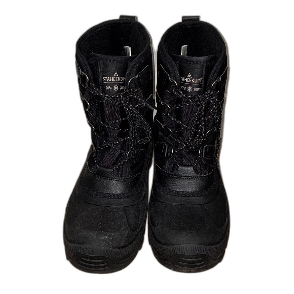Staheekum Men’s Insulated Snow Boots – Black, Size 12